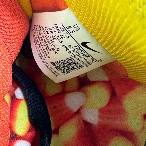 Size 8.5 Nike Dunk SB‎ High Sweet Tooth Mens Orange White Sneakers FN5107-700 - Picture 11 of 13